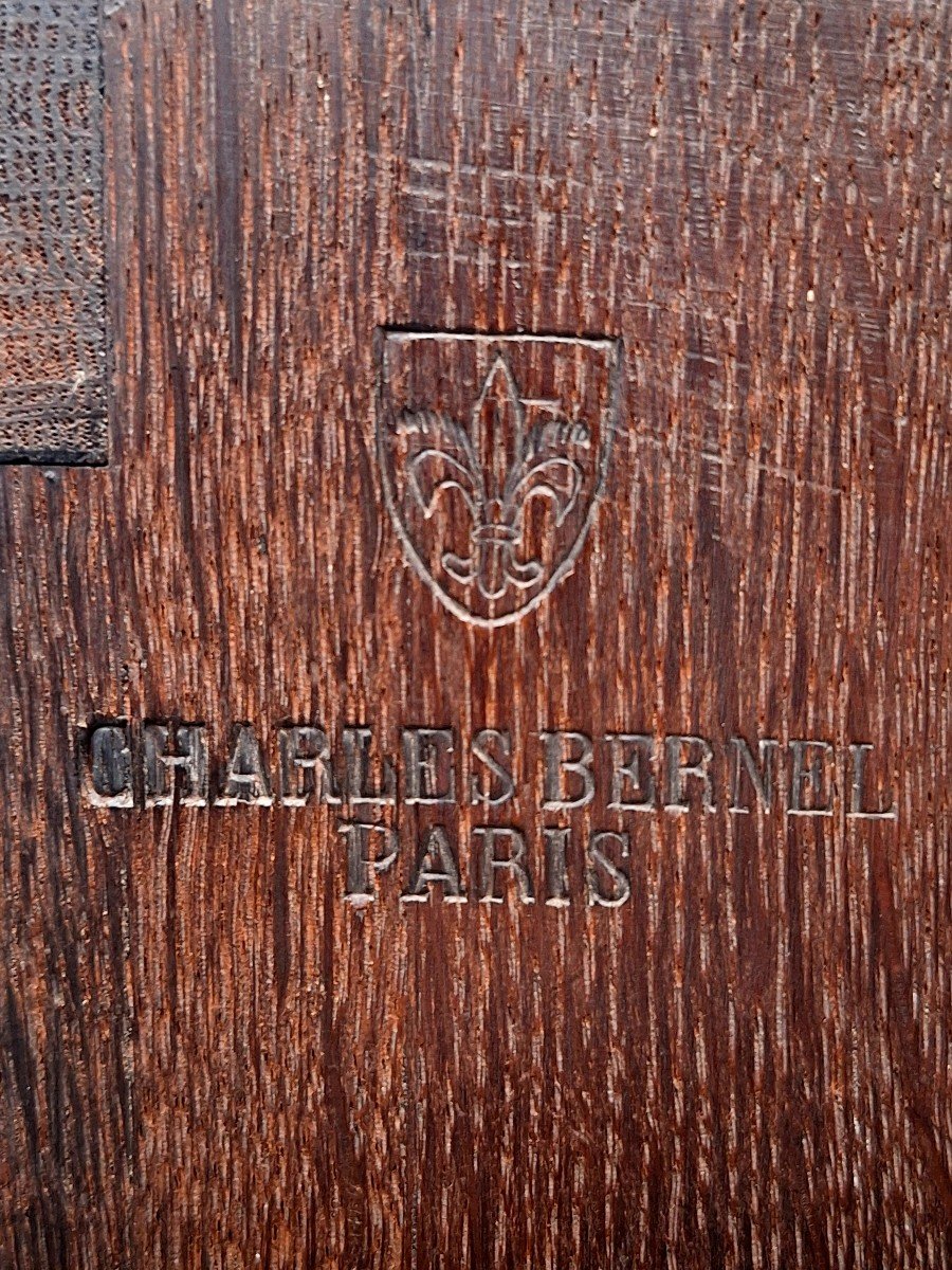 Marquetry Secretary Stamped By Charles Bernel Paris-photo-3