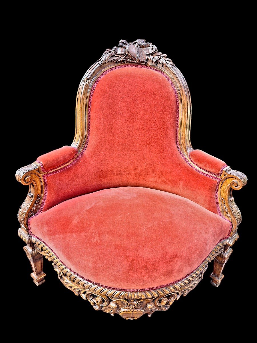 Paire De Fauteuils De Coin.-photo-3