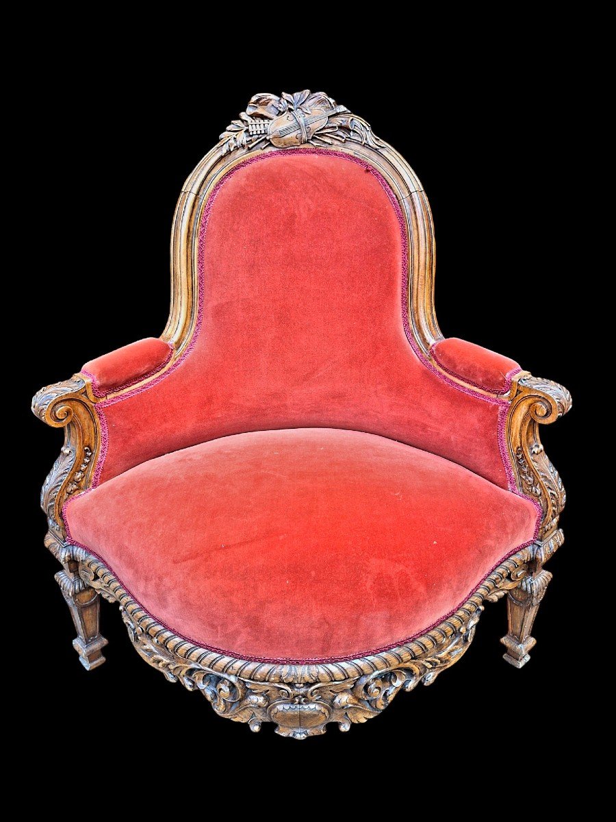 Paire De Fauteuils De Coin.-photo-4