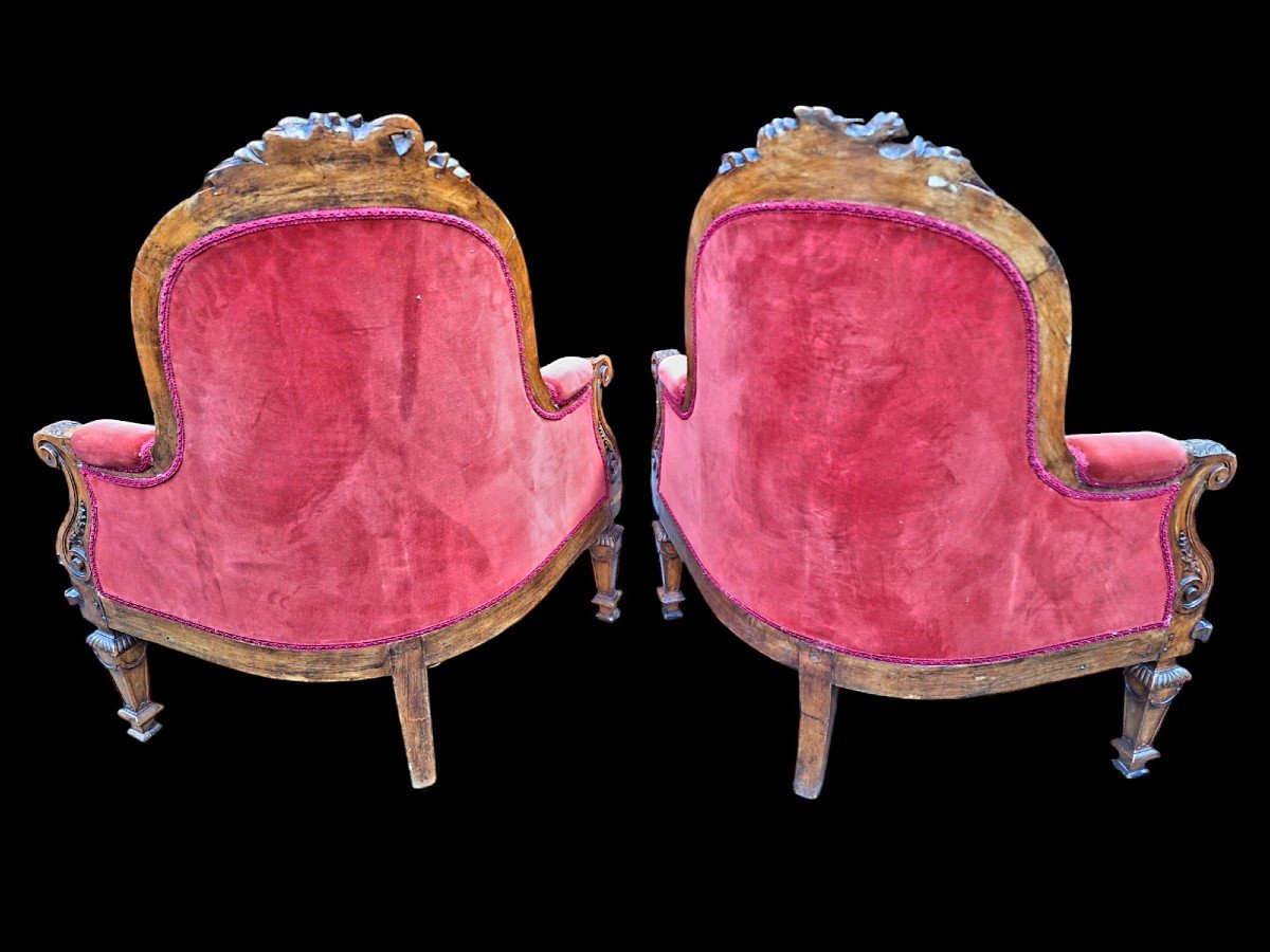 Paire De Fauteuils De Coin.-photo-4