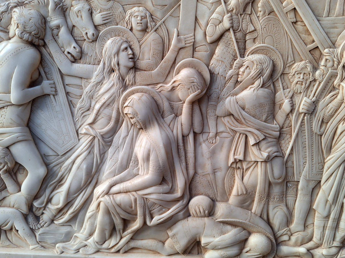 "the Crucifixion Of Jesus" In Marble.-photo-5