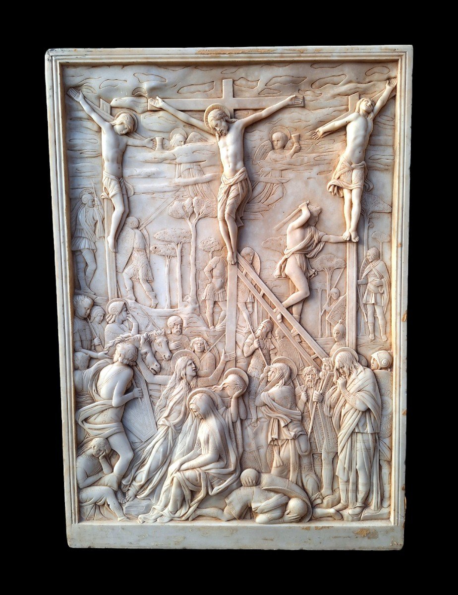 "the Crucifixion Of Jesus" In Marble.