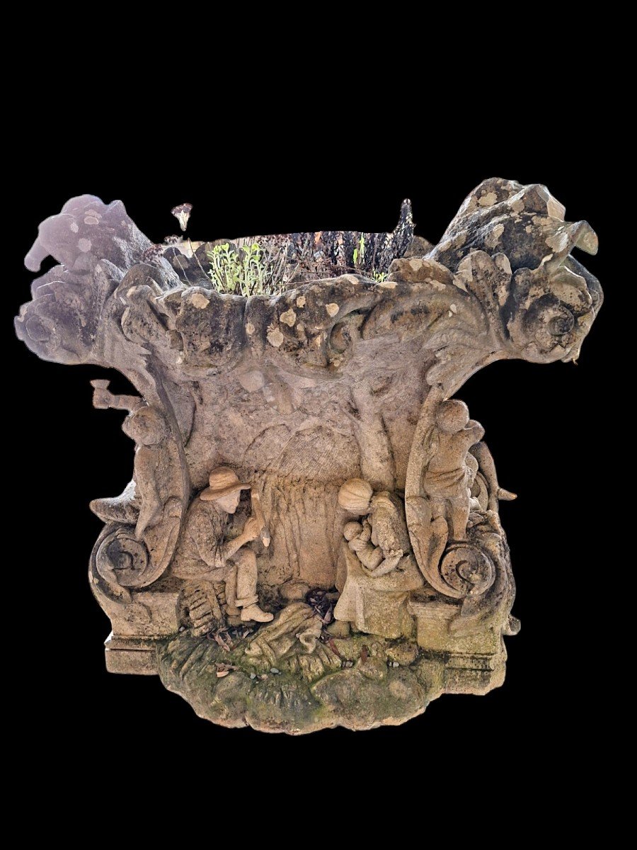 A Large Stone Planter From France -photo-3