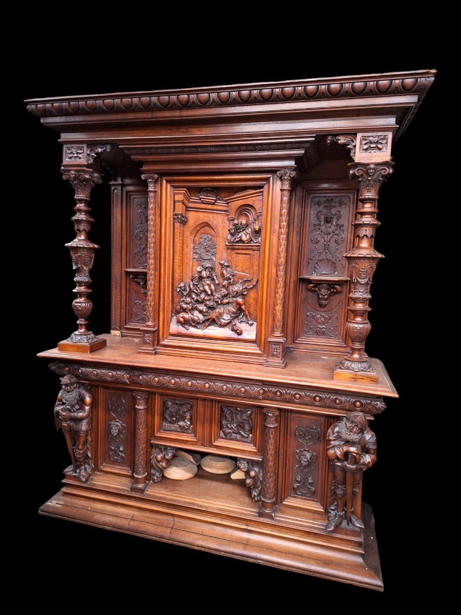 A Large Monumental Walnut Cabinet.-photo-2