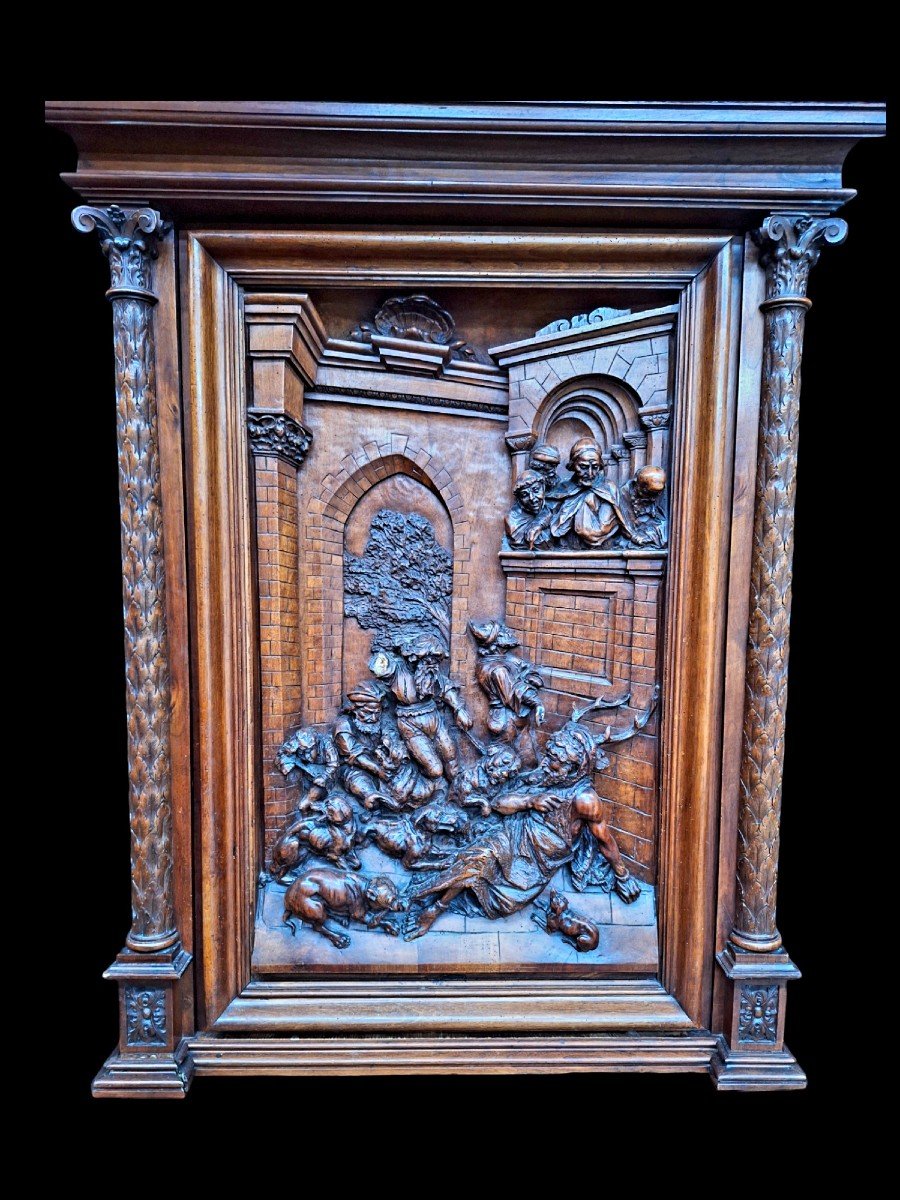 A Large Monumental Walnut Cabinet.-photo-1