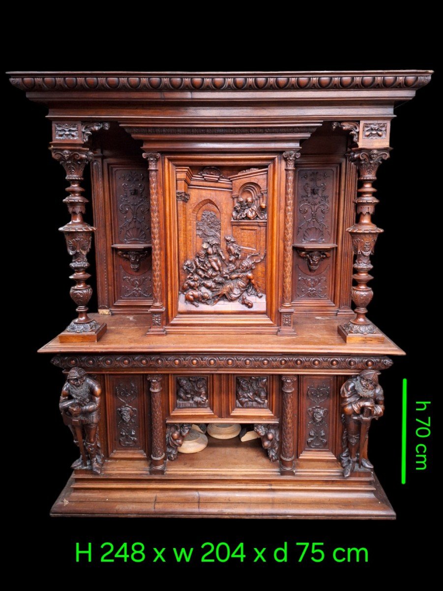 A Large Monumental Walnut Cabinet.-photo-6