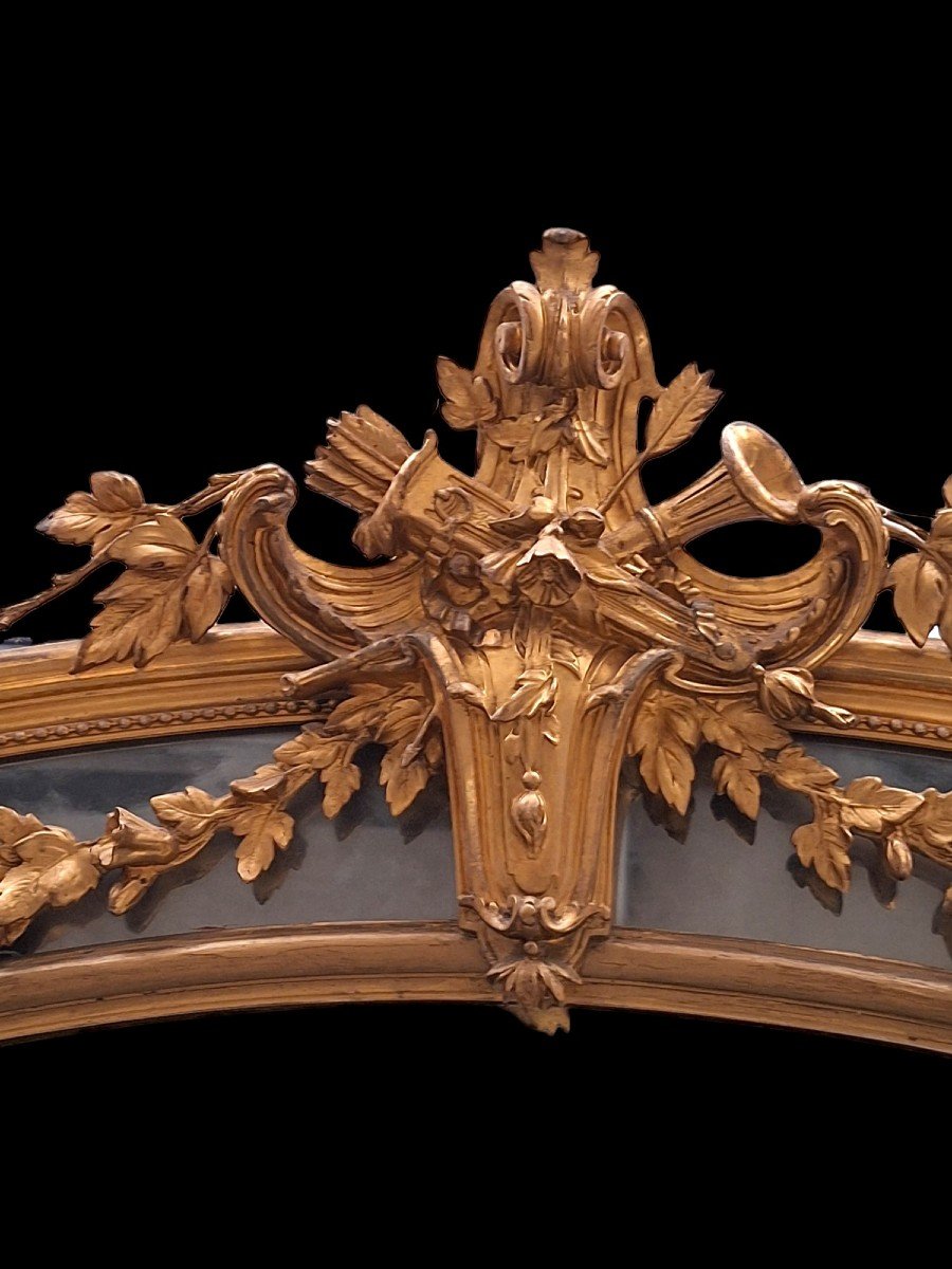 Une  "fausse Paire" Des Grands Miroirs Style Louis XVI. -photo-4