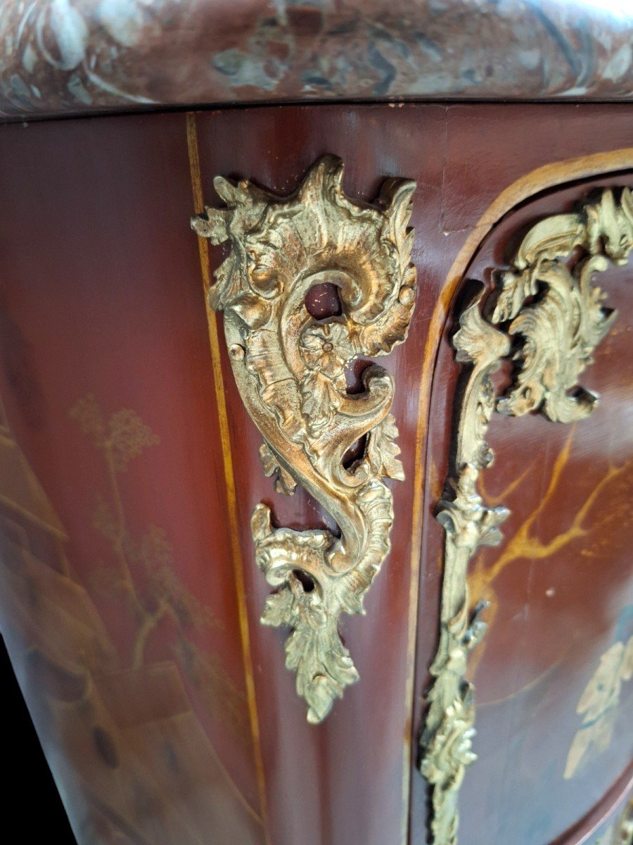 18th Century Chinoiserie Lacquer Secretary By Jacques Dubois (1694-1763)-photo-5