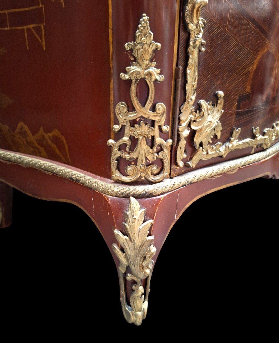 18th Century Chinoiserie Lacquer Secretary By Jacques Dubois (1694-1763)-photo-6