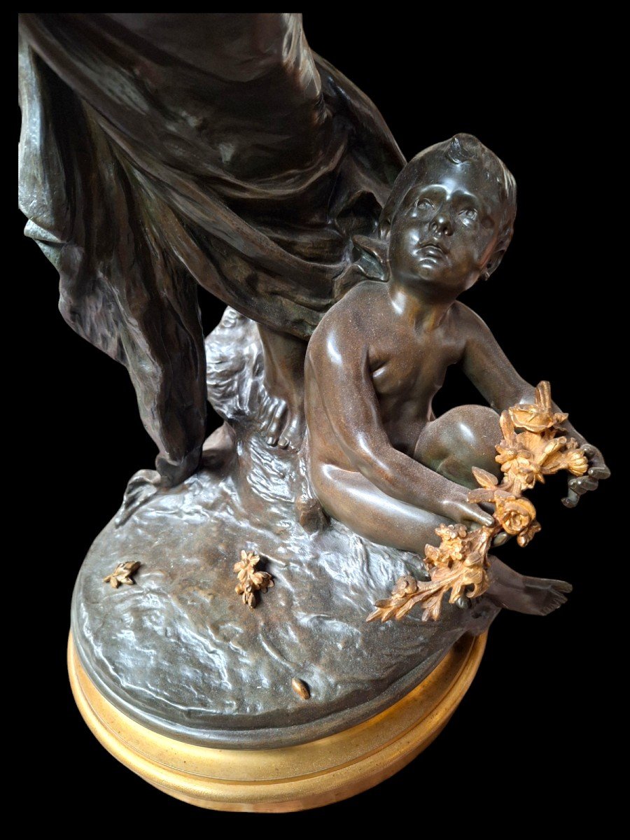 An Exceptional Quality Bronze Torchiere -photo-1