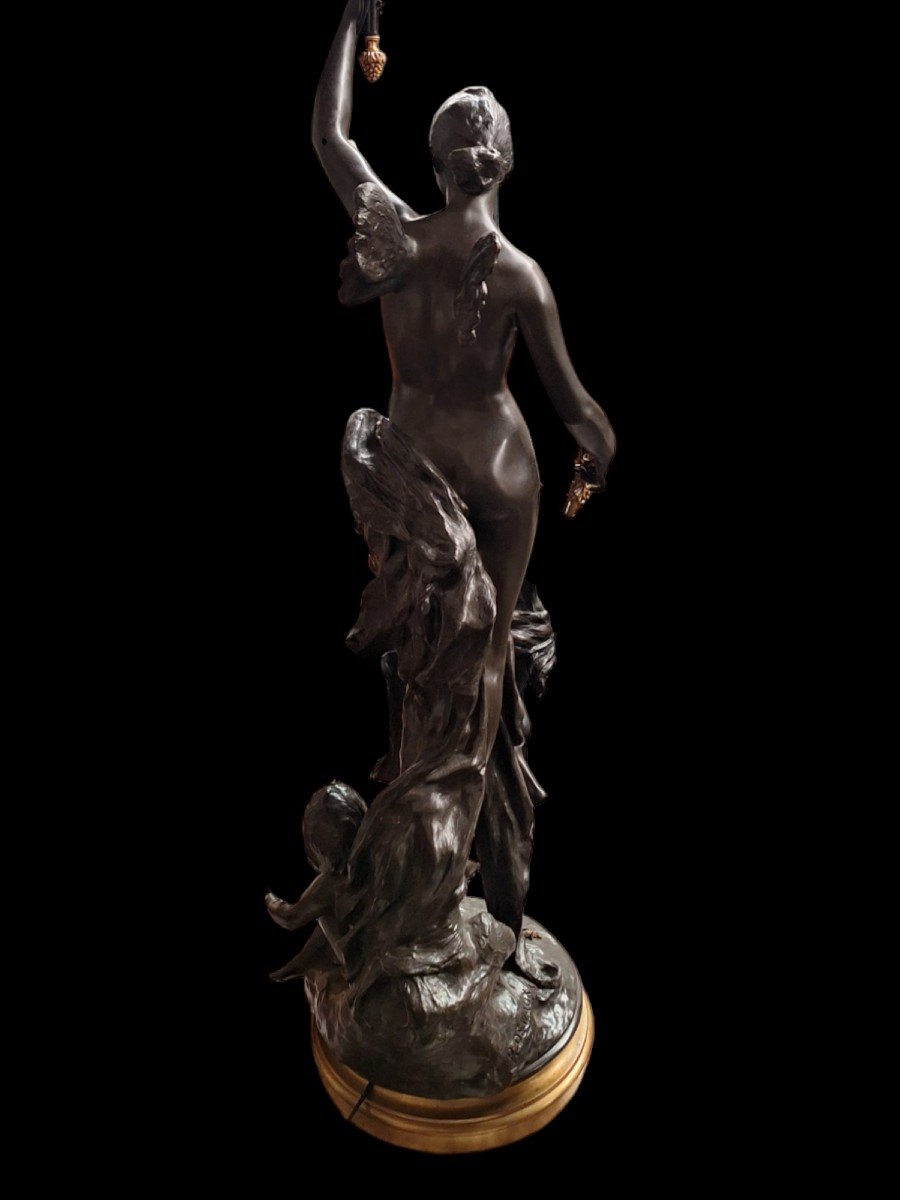 An Exceptional Quality Bronze Torchiere -photo-2