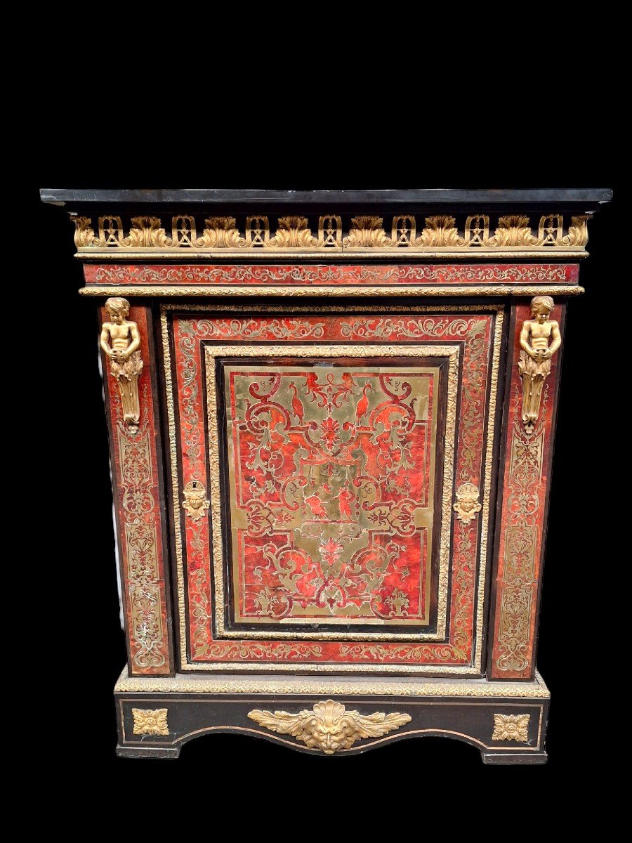 Meuble d'Appui En Marqueterie Boulle