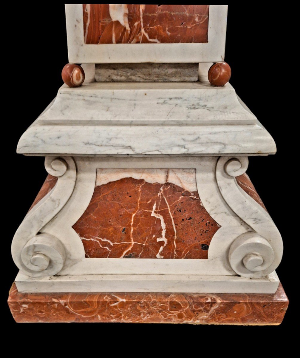 A Fine Pair Of Marble Obelisks.-photo-4