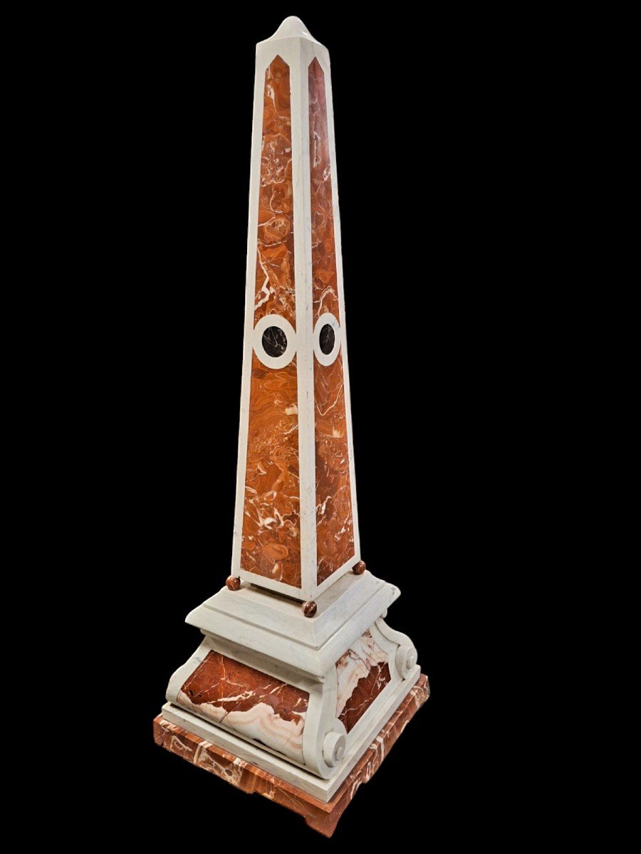 A Fine Pair Of Marble Obelisks.-photo-2