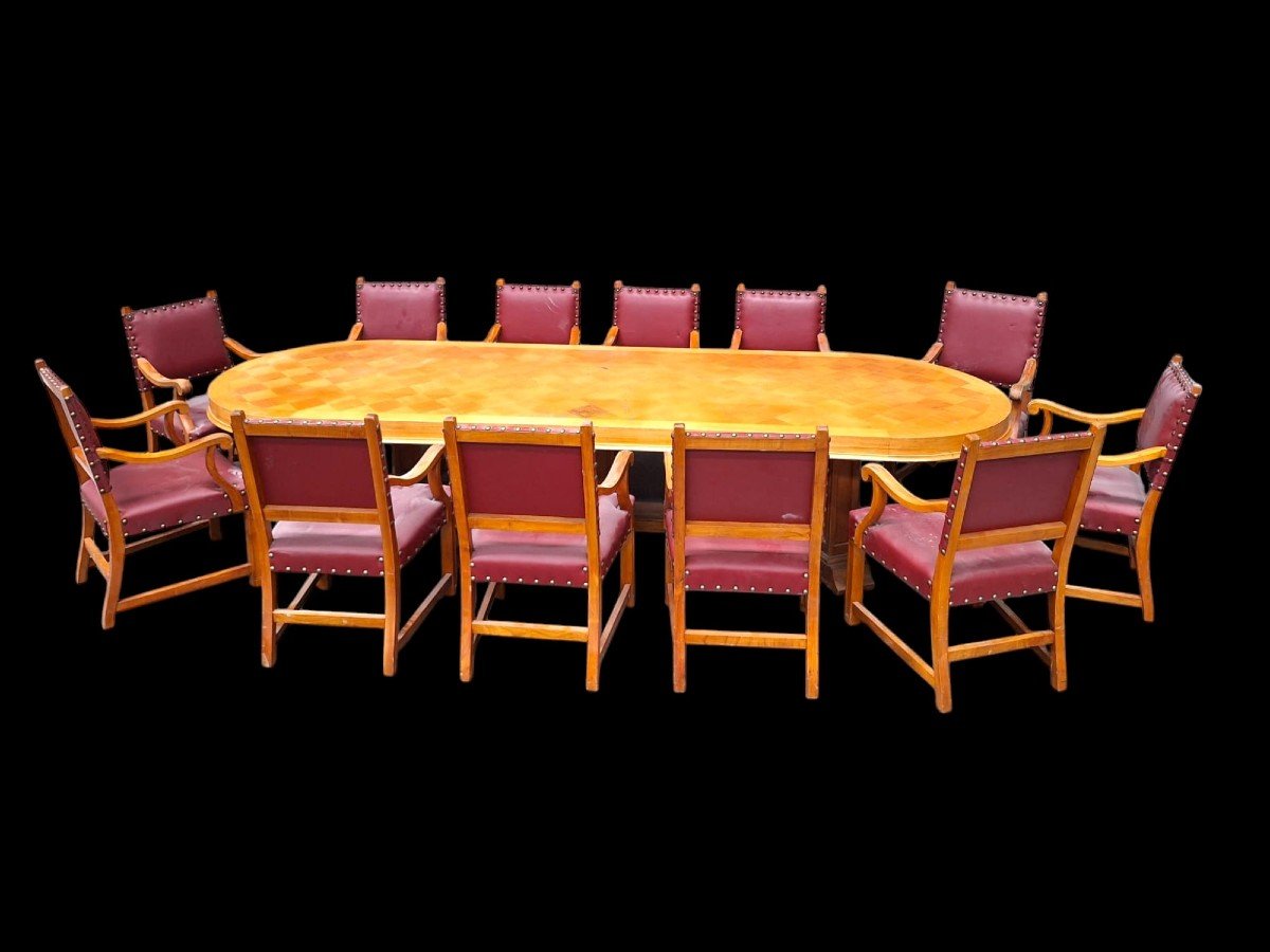 Large Table With 12 Armchairs.-photo-2