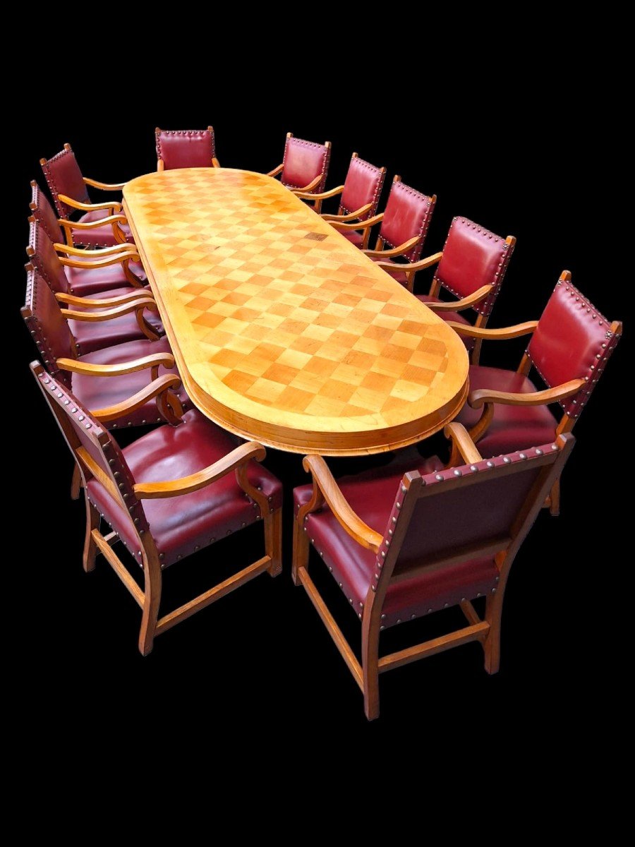 Large Table With 12 Armchairs.-photo-3