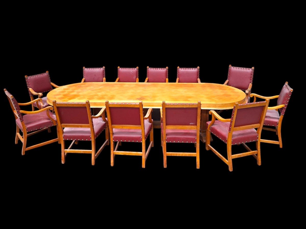 Large Table With 12 Armchairs.-photo-1