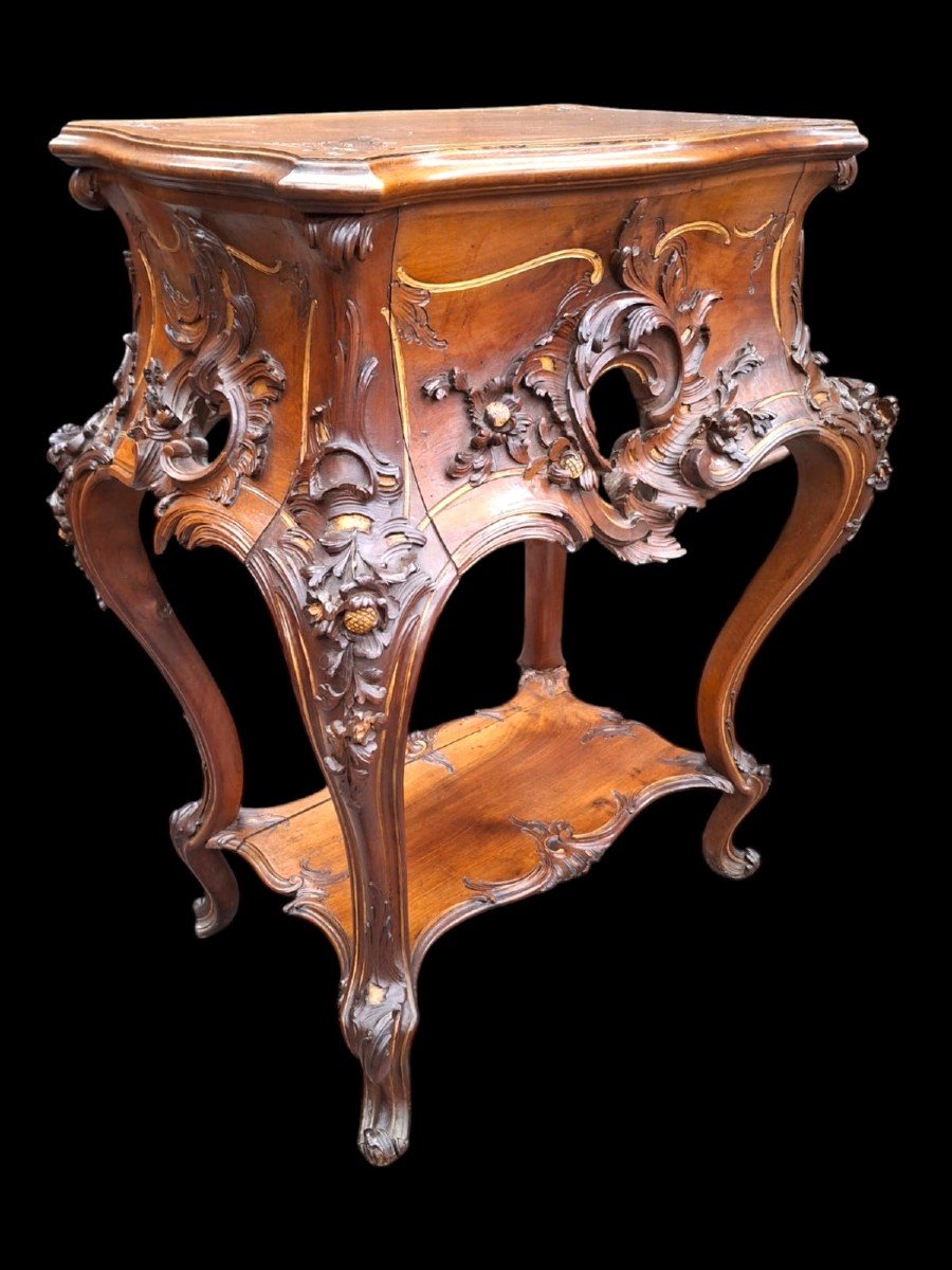 Beautiful Suite Of A Corner Cabinet And Small Table.-photo-3