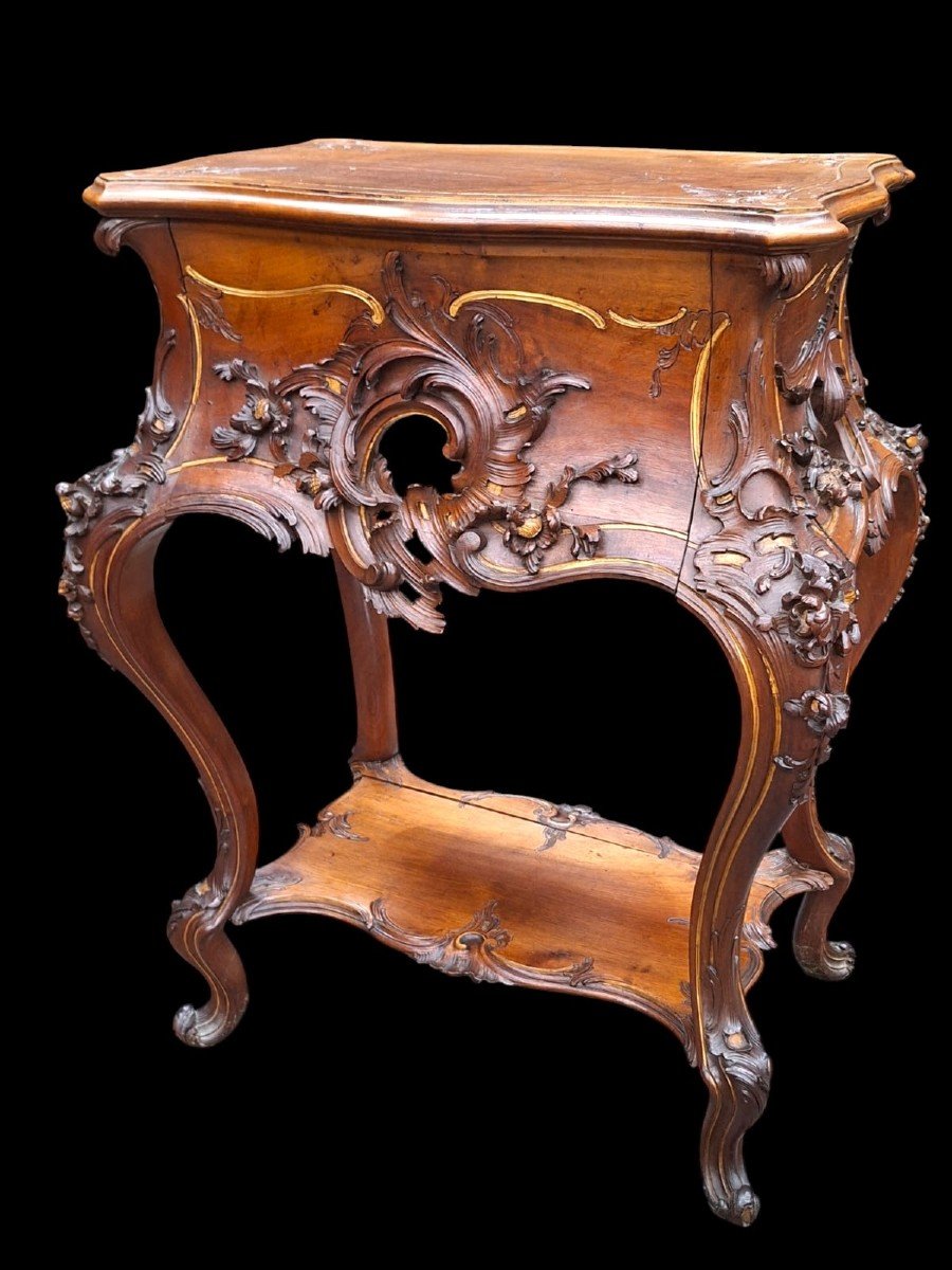 Beautiful Suite Of A Corner Cabinet And Small Table.-photo-6