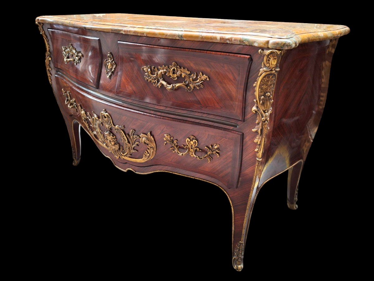 Napoleon III Marquetry Chest Of Drawers -photo-2