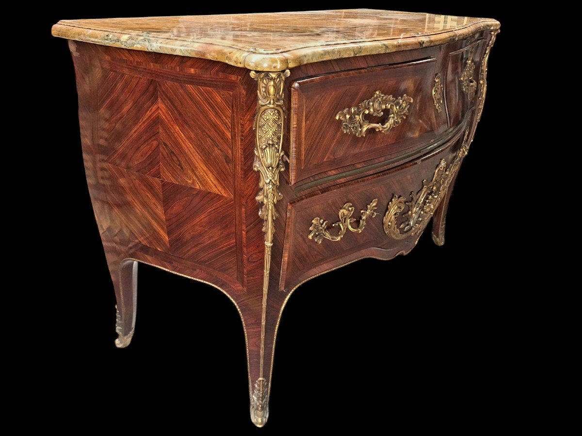 Napoleon III Marquetry Chest Of Drawers -photo-3