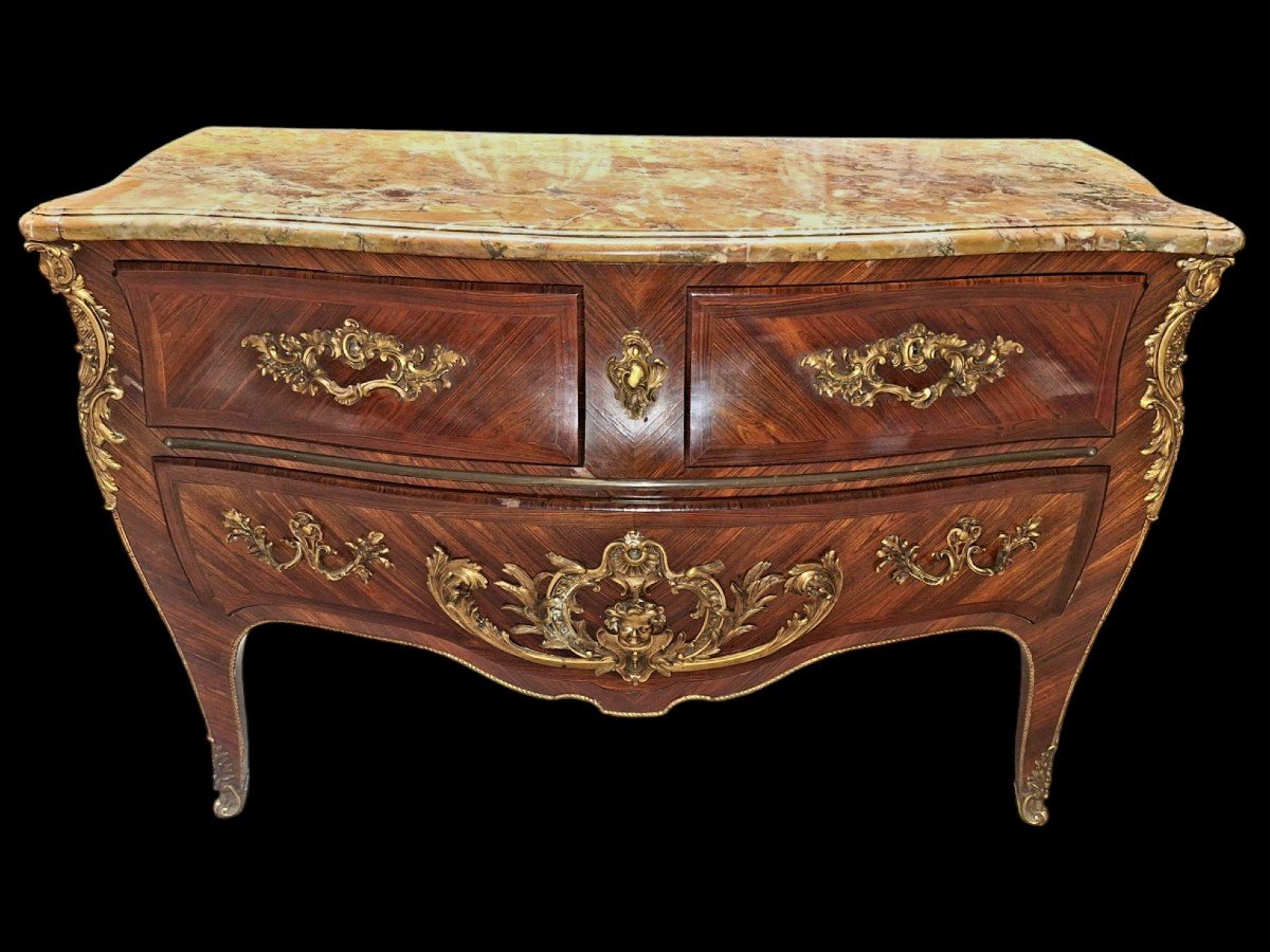 Napoleon III Marquetry Chest Of Drawers -photo-4