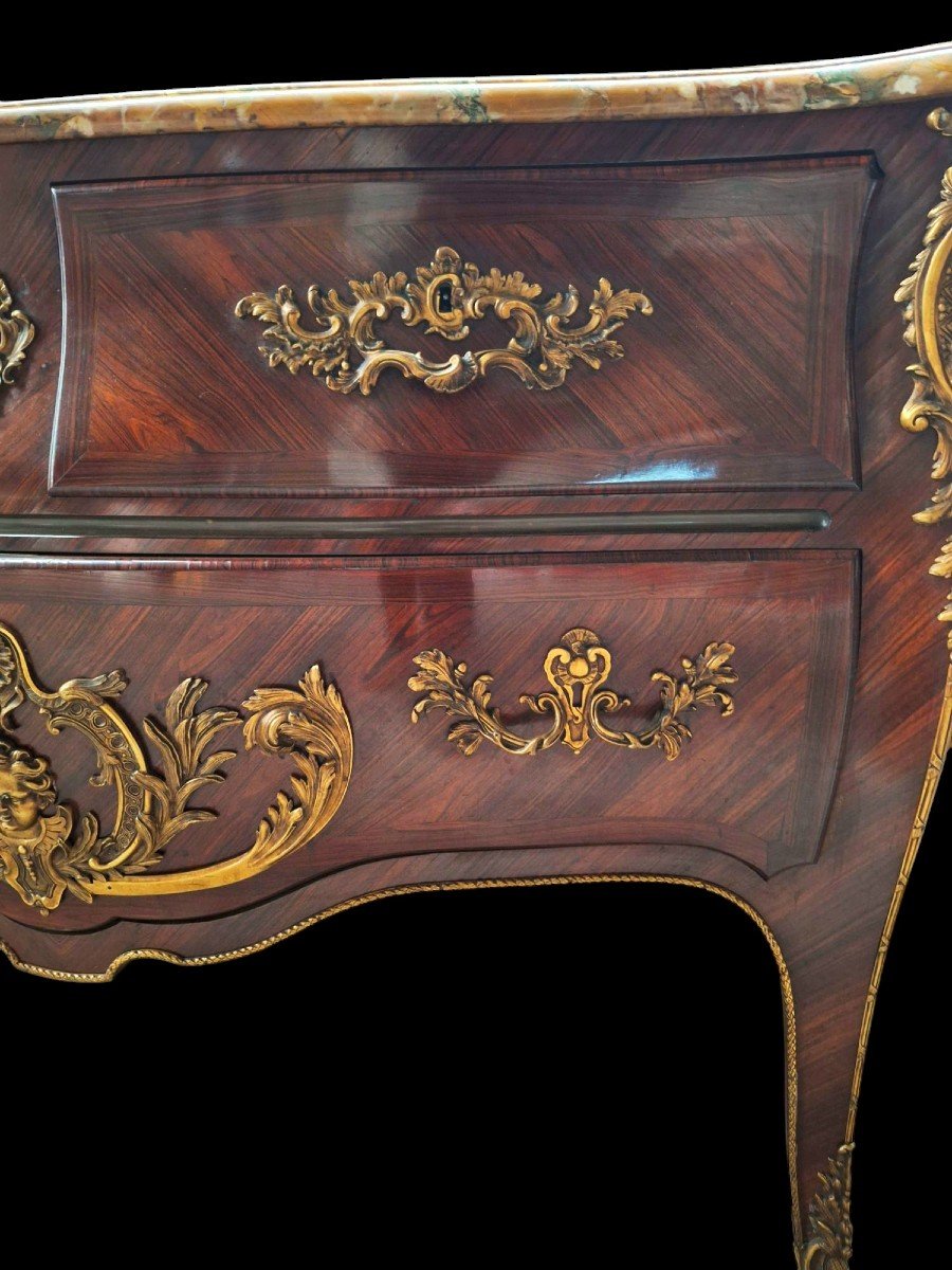 Napoleon III Marquetry Chest Of Drawers -photo-5