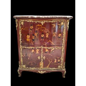 18th Century Chinoiserie Lacquer Secretary By Jacques Dubois (1694-1763)