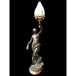 An Exceptional Quality Bronze Torchiere 