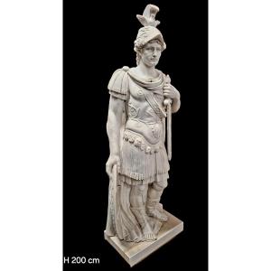 Large Roman Statue In Carare Marble.