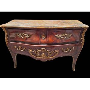 Commode Napoleon III En Marqueterie 