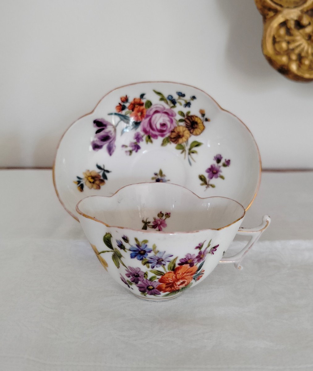 Tasse à café A. REX pour MEISSEN  XVIII s.