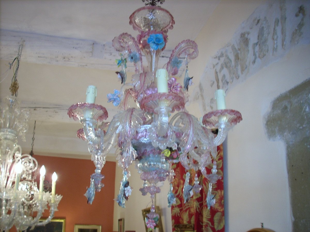 Murano Chandelier 6 Lights-photo-3