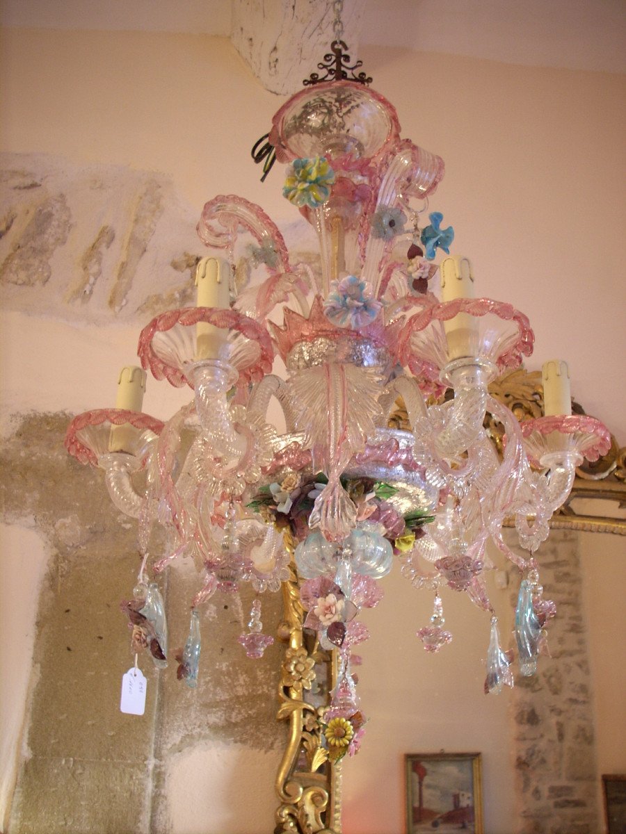 Murano Chandelier 6 Lights