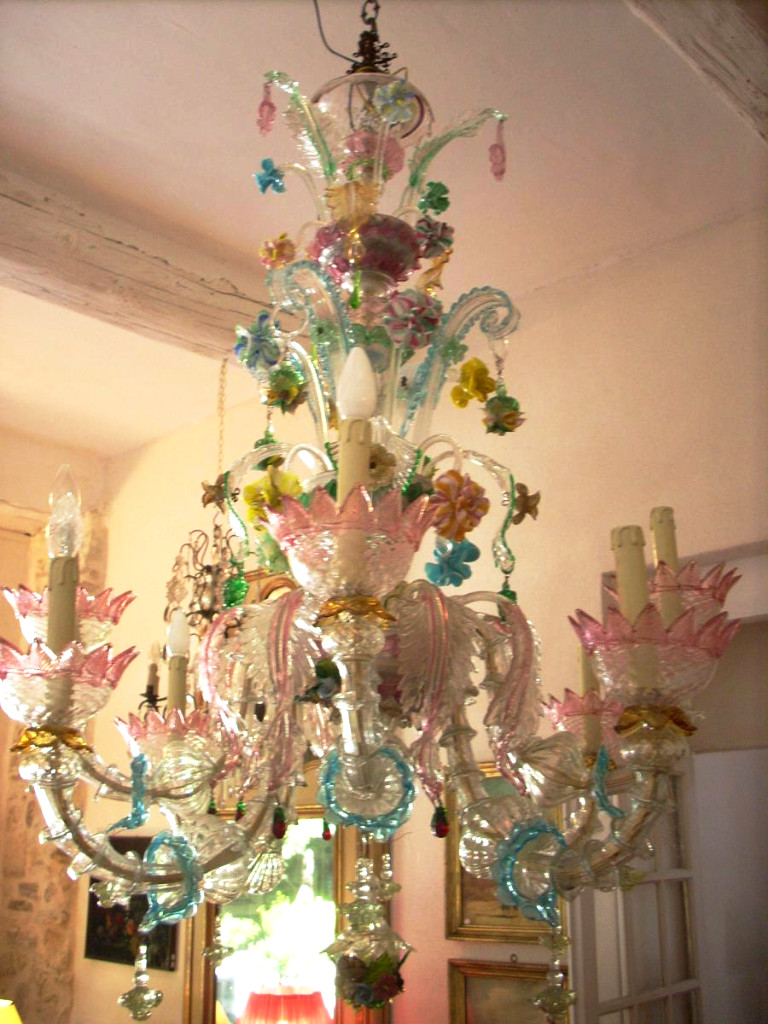 Murano Glass Chandelier, Venice, 8 Lights -photo-2