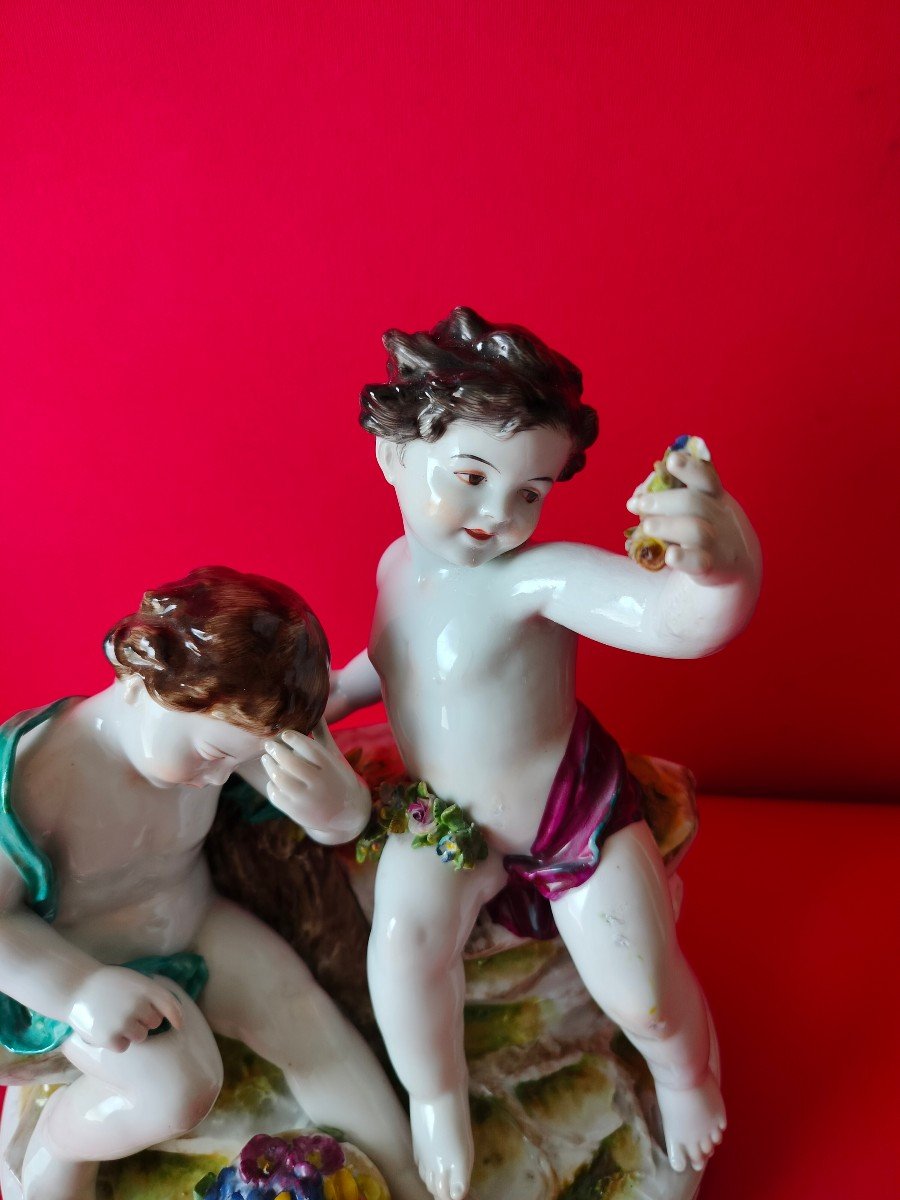 Putti, Statuine Capodimonte  Porcelain, Italy XIX -photo-4