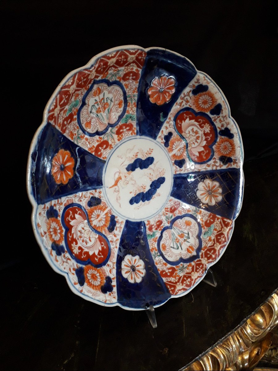 Plat porcelaine  Arita Imari,  Diam. 32 Cm-photo-4