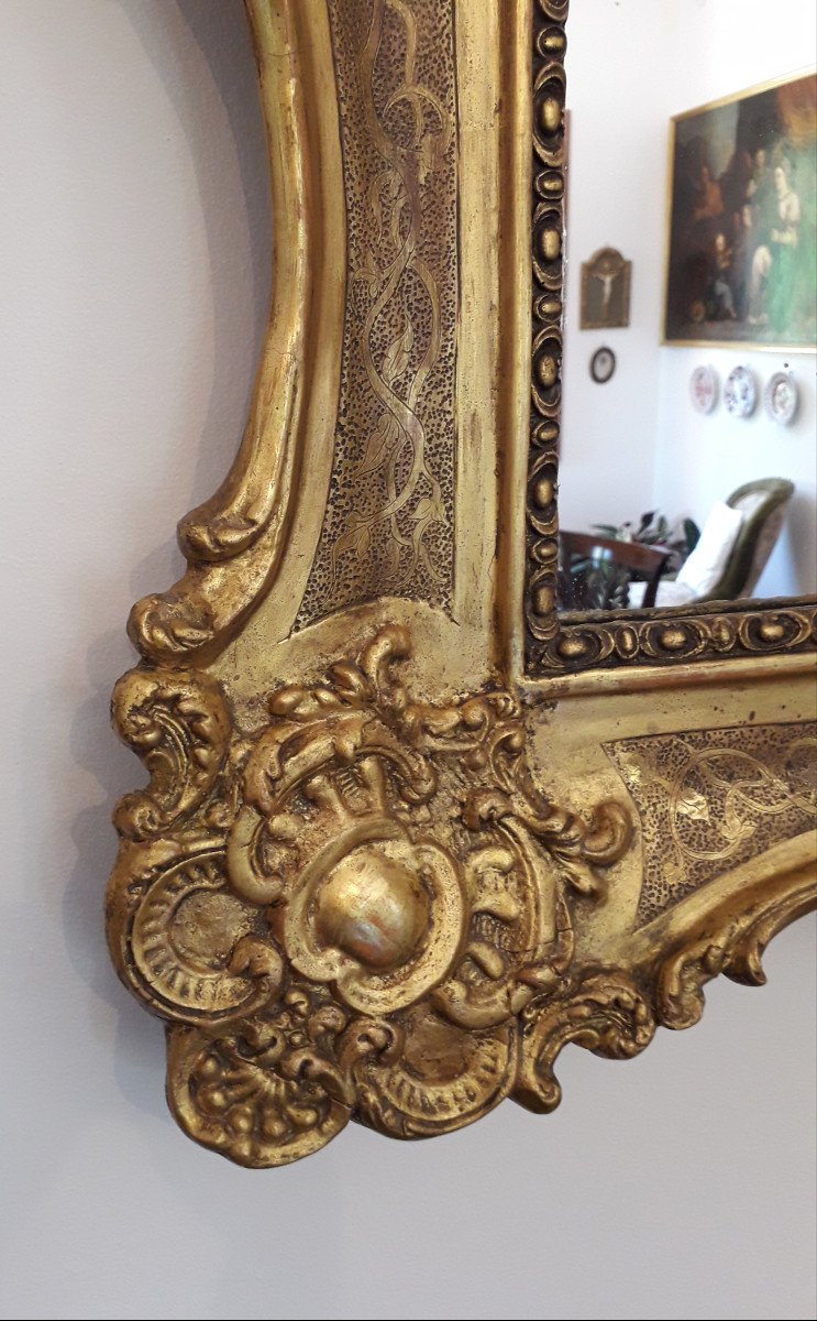 Mirror Gilded Wood,  Venice XVIII,  H. 120 X 102-photo-2