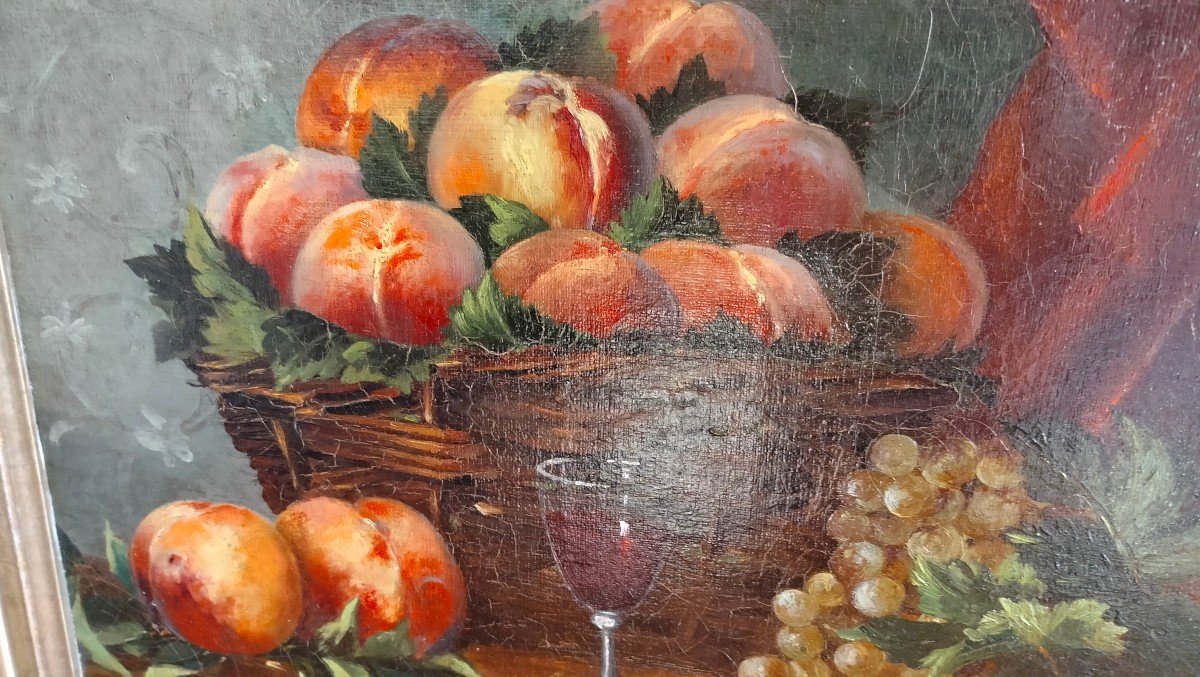 Still Life With Peaches 1887   Oil On Canvas 