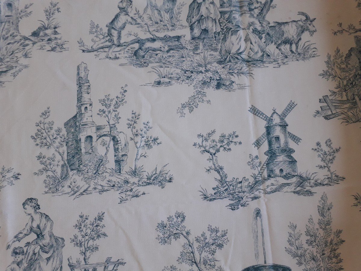  Rideaux - Toile de Jouy - Tissus  à Motif  Louis  XVI -photo-4