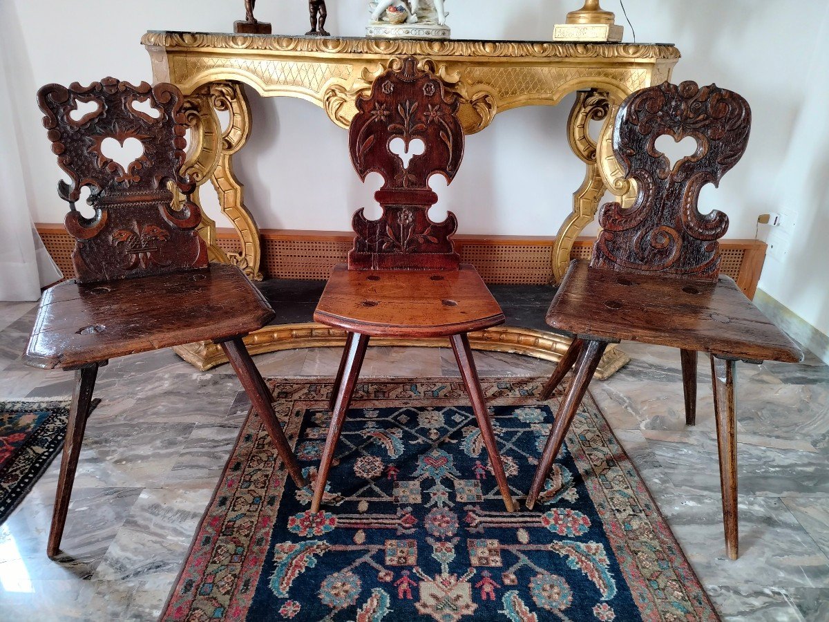  3 Alpine Oak  Chairs XVII 