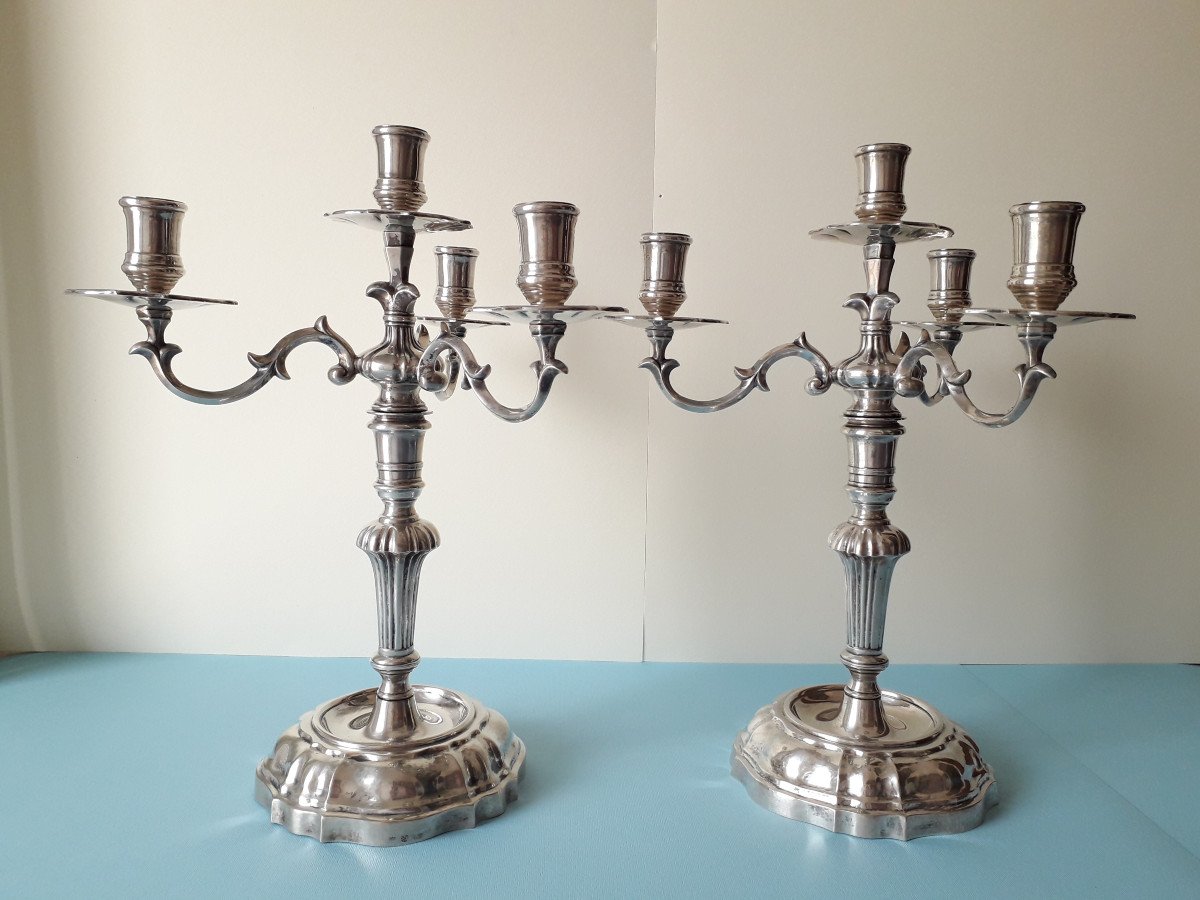 Candlesticks - Solid Silver Italy-photo-4