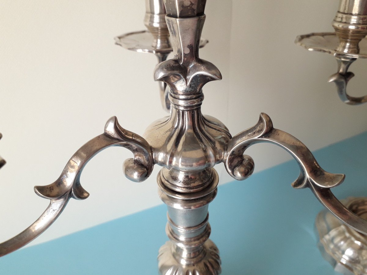 Candlesticks - Solid Silver Italy-photo-2