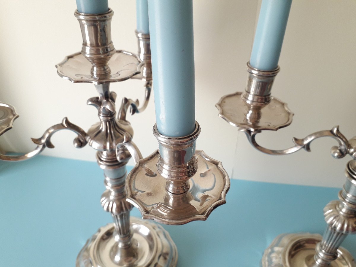 Candlesticks - Solid Silver Italy-photo-3