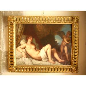 Danaé, Titian School, Painting, Oil On Canvas