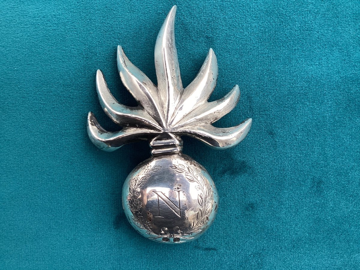 First Empire Solid Silver Grenade.-photo-2