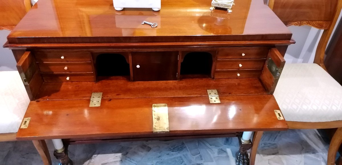 Early 19th Century Empire / Biedermeier Chest Of Drawers With A Secretaire!!!-photo-1