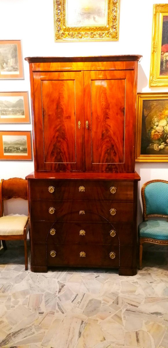 Cabinet Empir-biedermeier XIX Vers 1810/30-photo-2