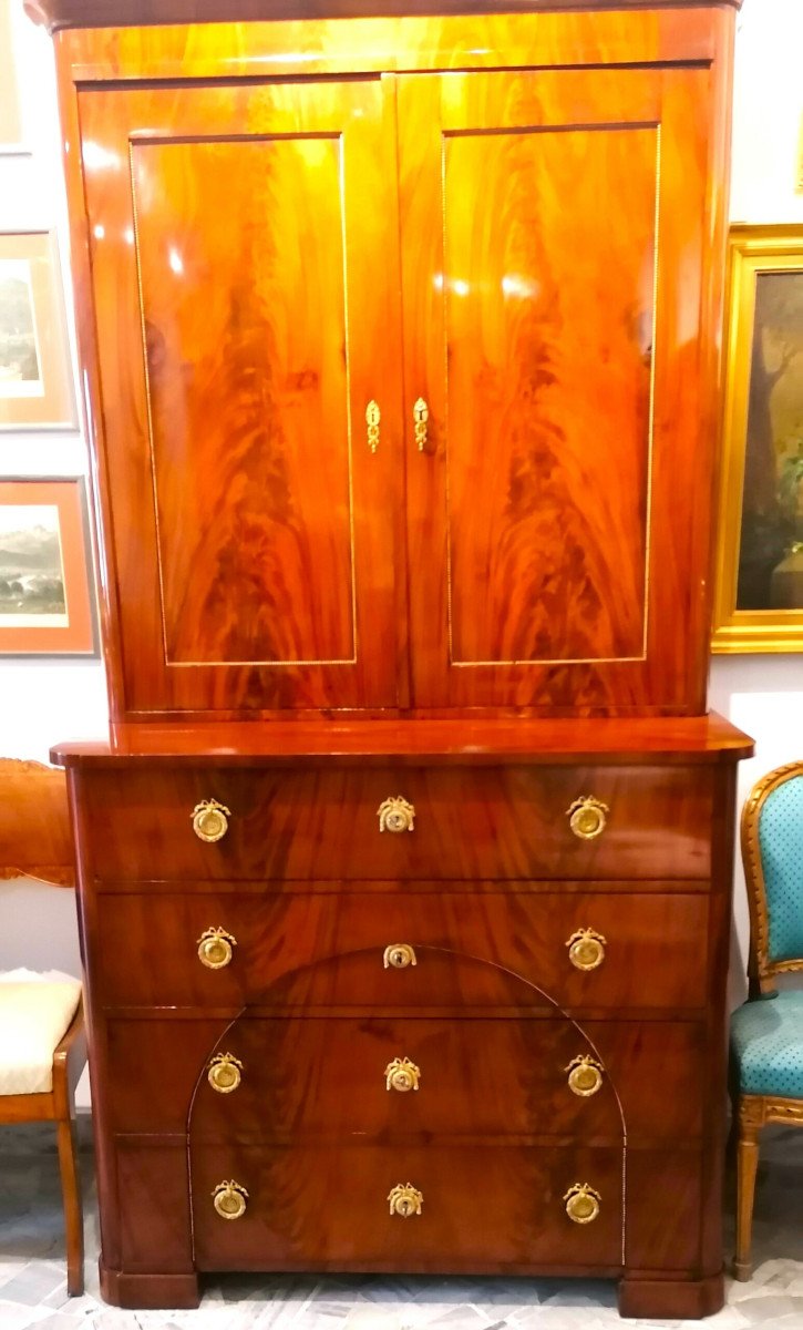 Cabinet Empir-biedermeier XIX Vers 1810/30-photo-4