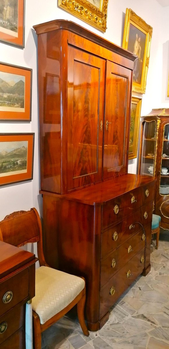 Cabinet Empir-biedermeier XIX Vers 1810/30-photo-3